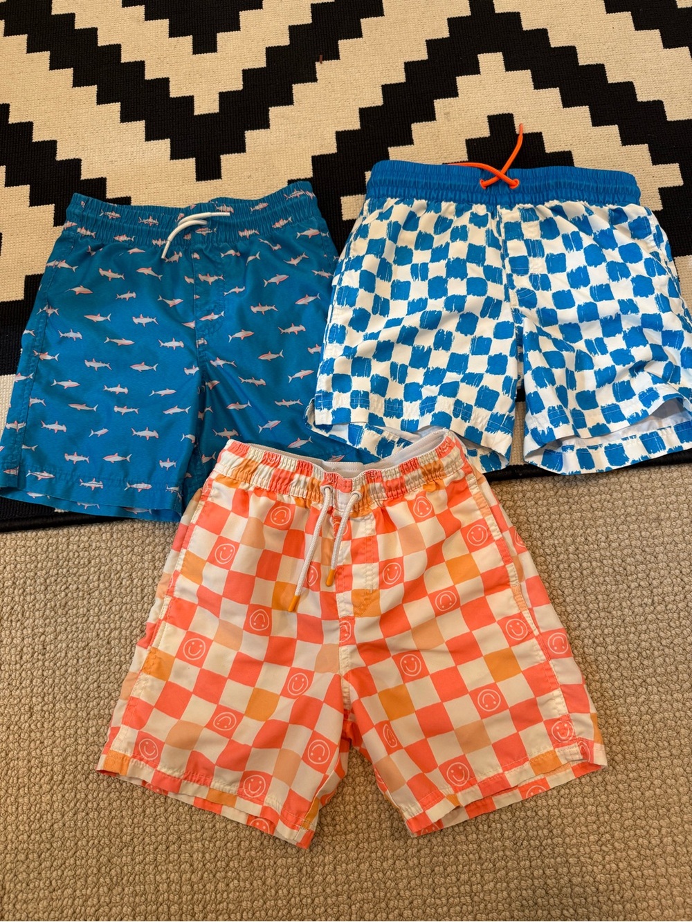 Adorable bright swim trunks